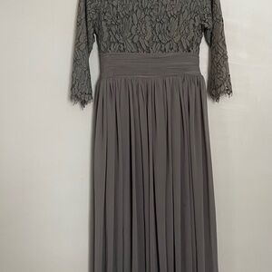 Dainty Jewells Charcoal Lace Maxi Dress